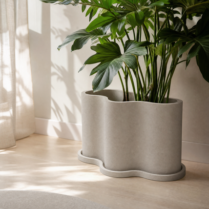 Monika Planter Cream Microcement