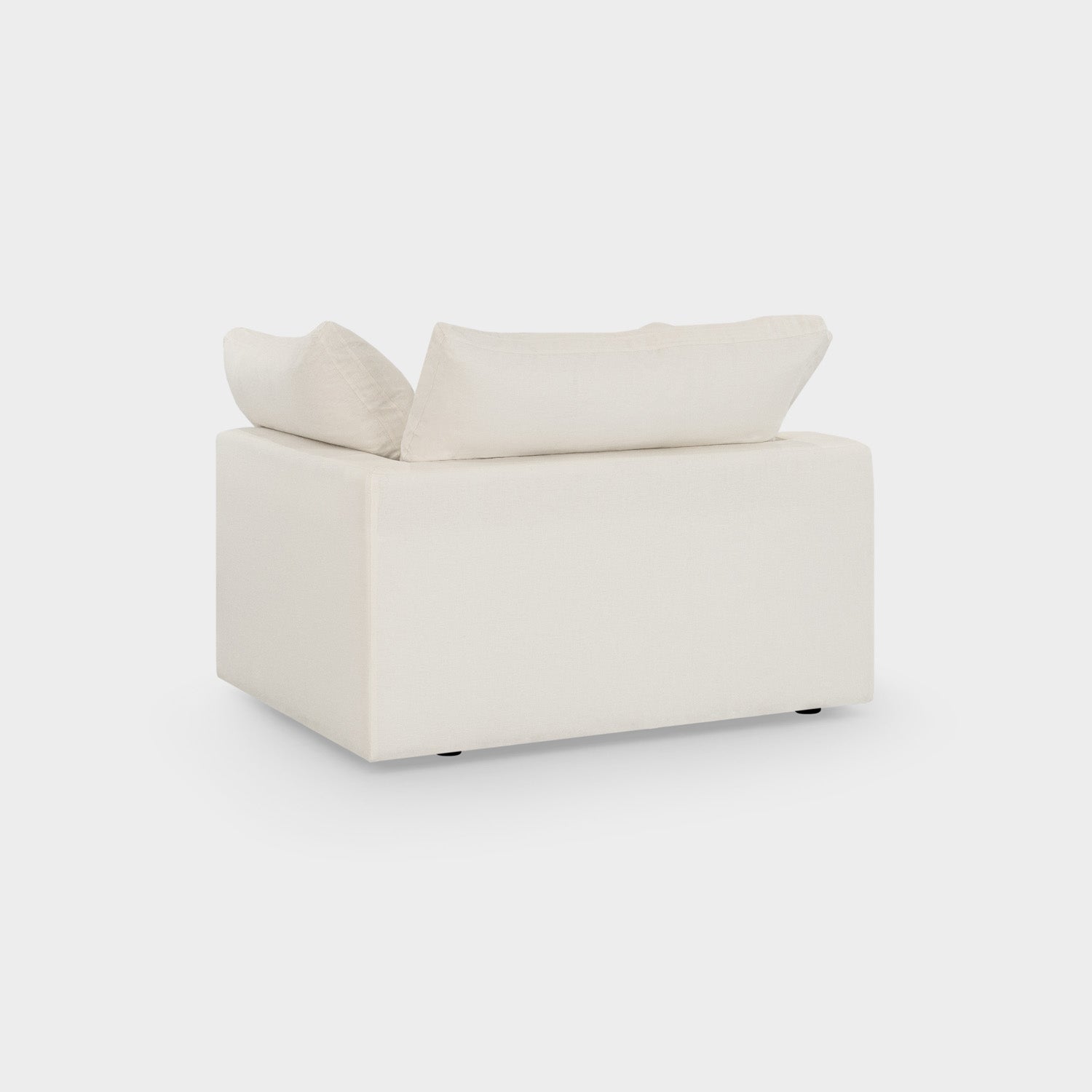 Dubai Feather Cloud Sofa Off White Linen Armchair