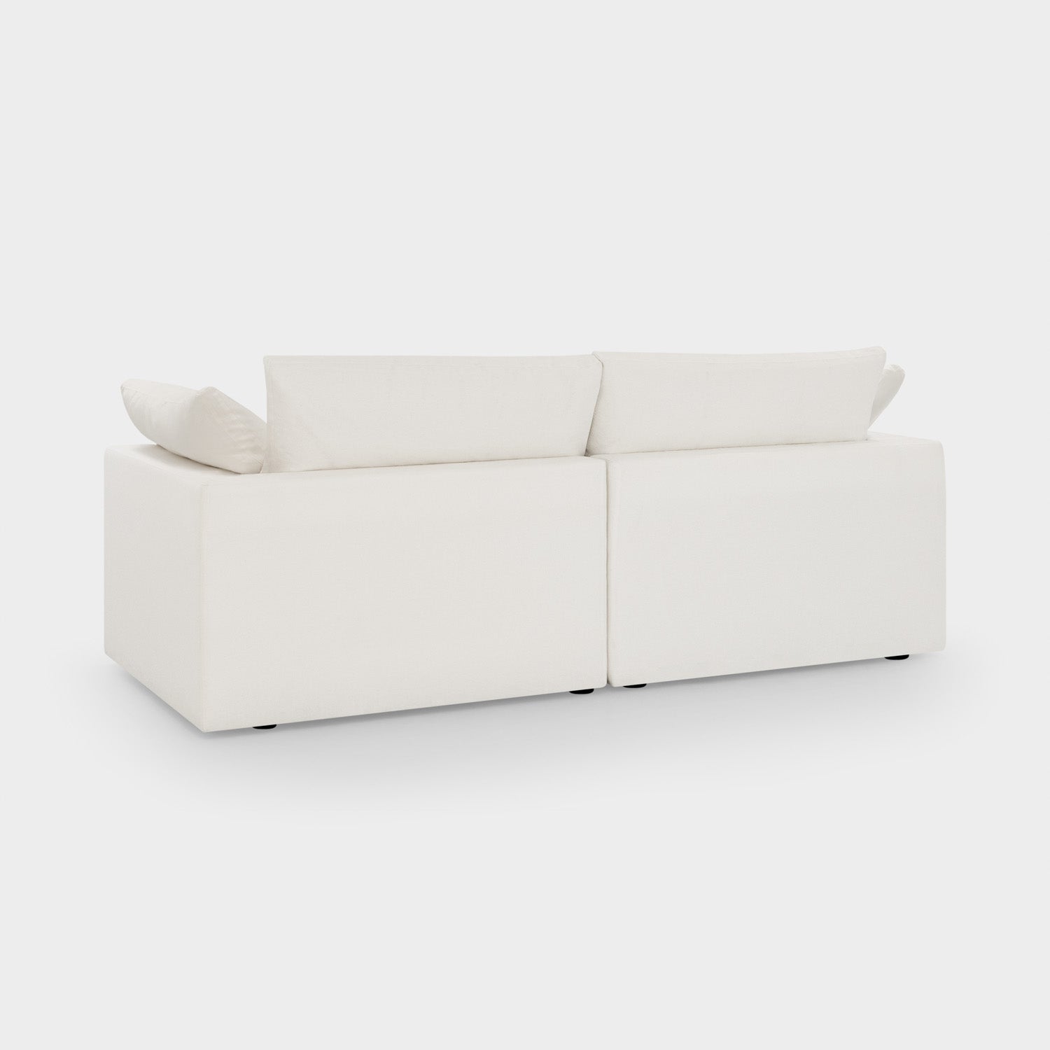 Dubai Feather Cloud Sofa White Linen 2 Seater