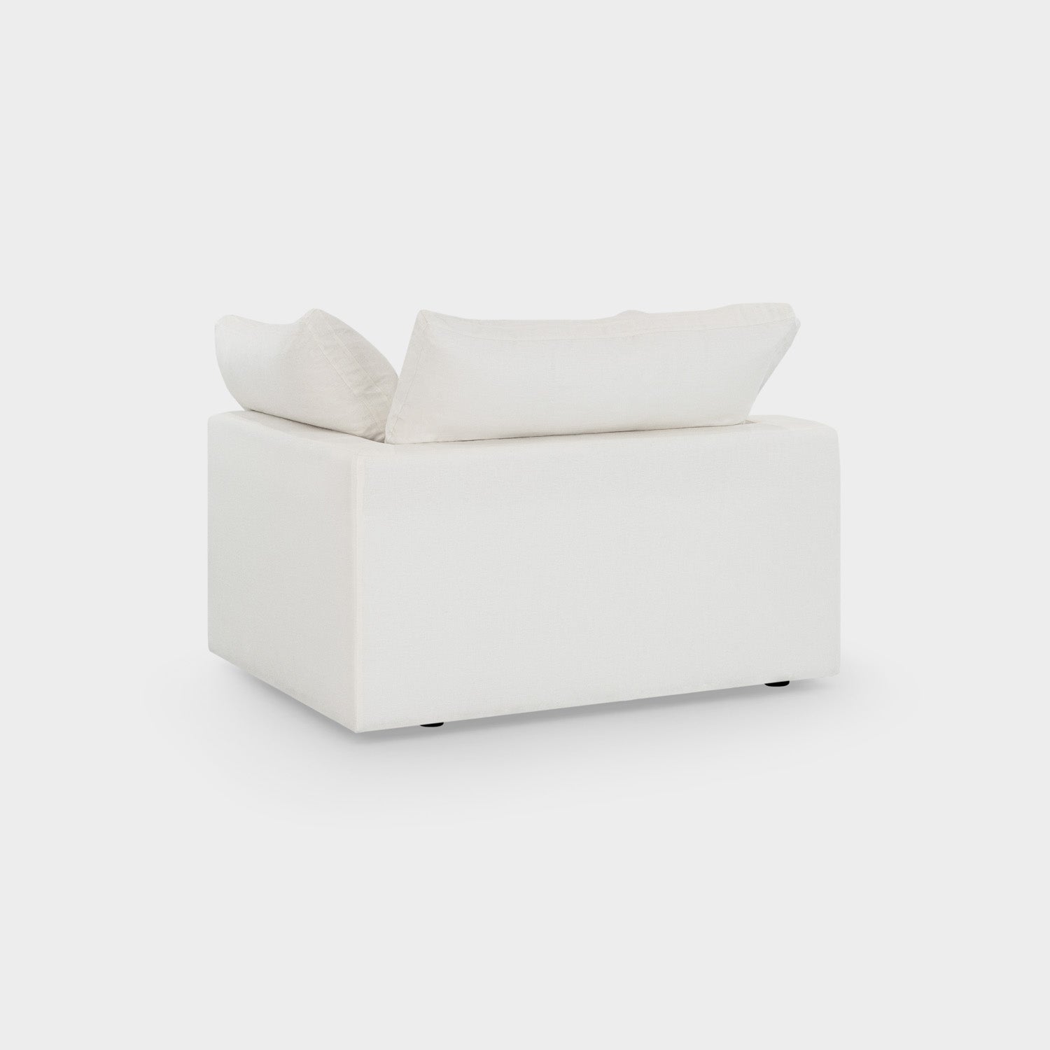 Dubai Feather Cloud Sofa White Linen Armchair
