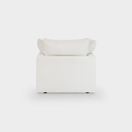 Dubai Feather Cloud Sofa White Linen Armchair