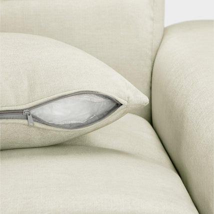 Jacob Sofa Ivory Right Hand Facing Corner