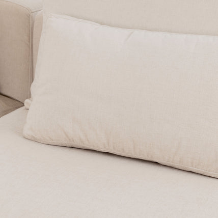 Jasmin Feather Cloud Sofa Beige Modular Corner + Ottoman