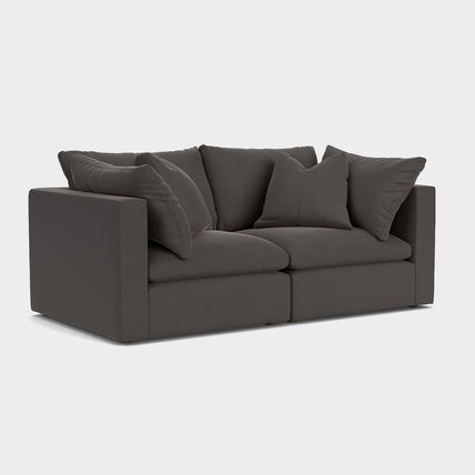 Lavender Sofa Dark Grey 2 Seater