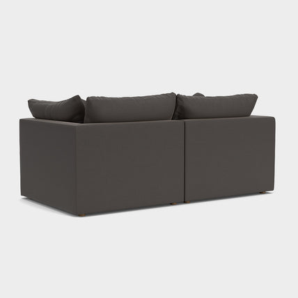 Lavender Sofa Dark Grey 2 Seater