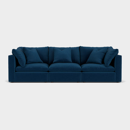 Lavender Sofa Blue 3 Seater