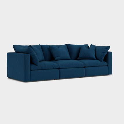 Lavender Sofa Blue 3 Seater