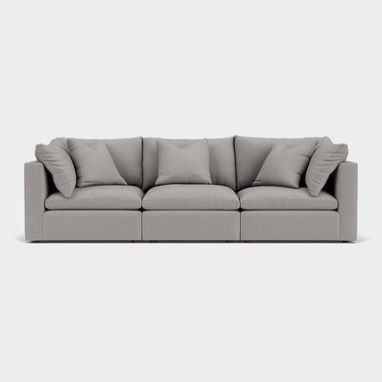 Lavender Sofa Light Grey 3 Seater