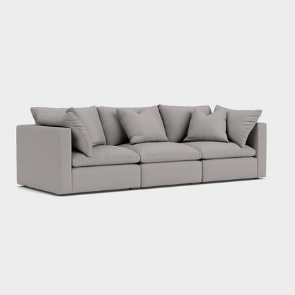 Lavender Sofa Light Grey 3 Seater