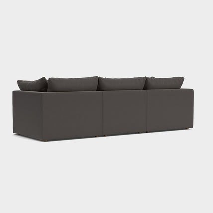 Lavender Sofa Dark Grey 3 Seater