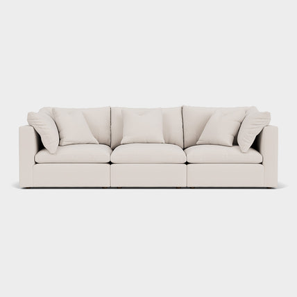 Mira Feather Cloud Sofa Beige 3 Seater