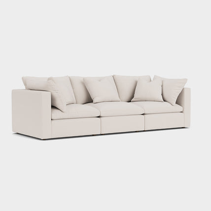 Mira Feather Cloud Sofa Beige 3 Seater