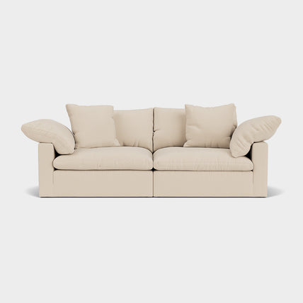 Lotus Feather Cloud Sofa Natural 2 Seater