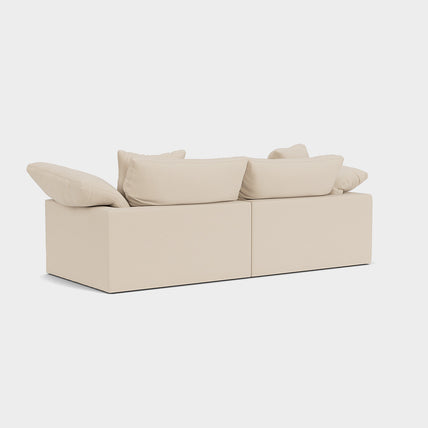 Lotus Feather Cloud Sofa Natural 2 Seater
