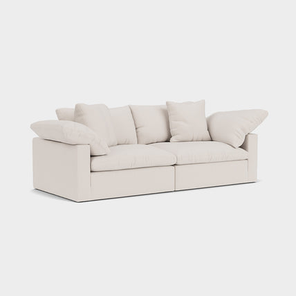 Lotus Feather Cloud Sofa Beige 2 Seater
