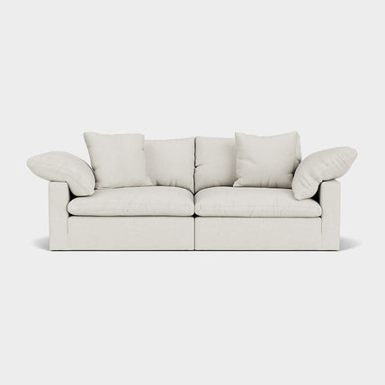 Lotus Feather Cloud Sofa Linen Off White 2 Seater