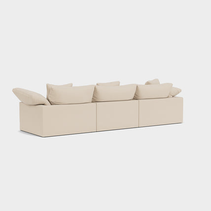 Lotus Feather Cloud Sofa Natural 3 Seater