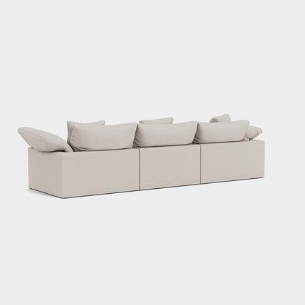 Lotus Feather Cloud Sofa Stone 3 Seater