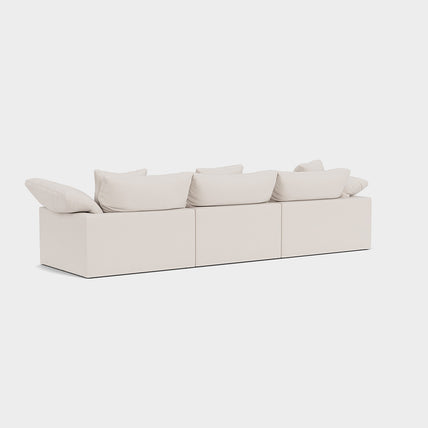 Lotus Feather Cloud Sofa Beige 3 Seater