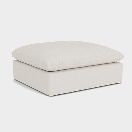 Lotus Feather Cloud Sofa Linen Off White Footstool