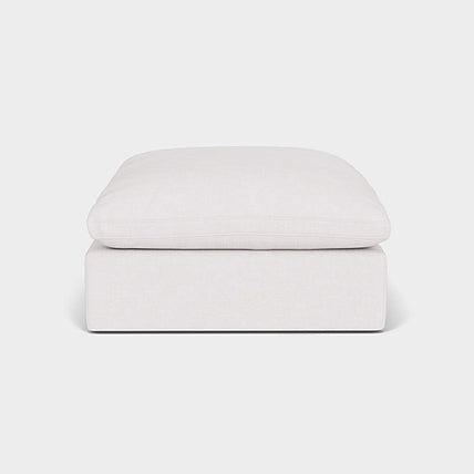 Lotus Feather Cloud Sofa Linen White Footstool