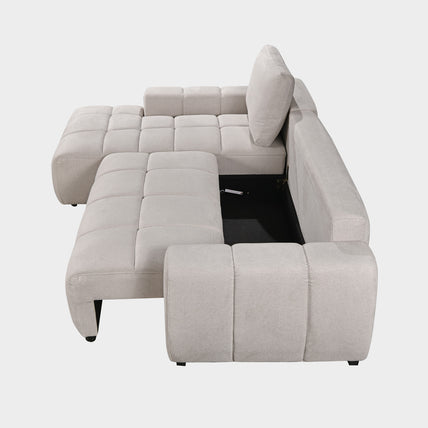 Lora Sofa Bed Beige Left Hand Facing Corner