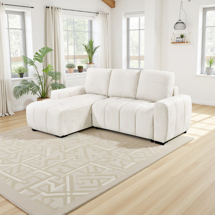 Lora Sofa Bed Cream Left Hand Facing Corner