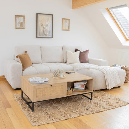 Lora Sofa Bed Champagne Right Hand Facing Corner