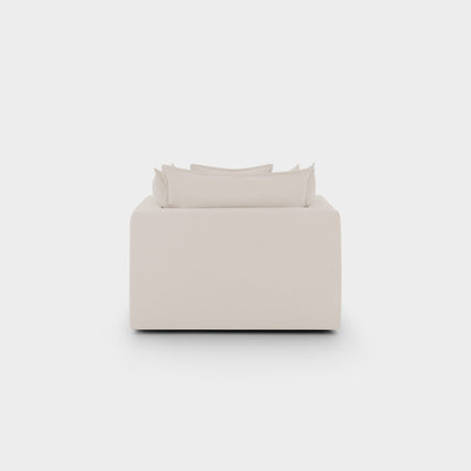 Mira Piped Feather Cloud Sofa Beige Armchair