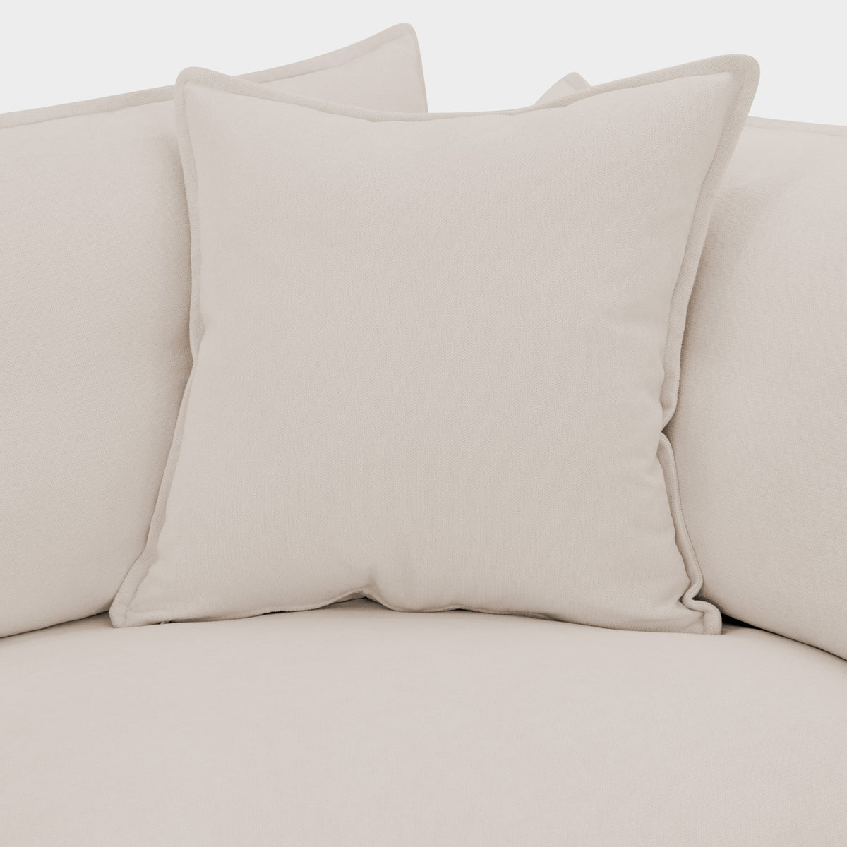 Mira Piped Feather Cloud Sofa Beige Arm Piece