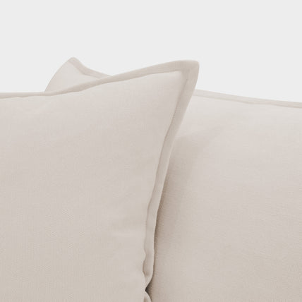Mira Piped Feather Cloud Sofa Beige Arm Piece