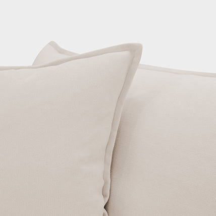 Mira Piped Feather Cloud Sofa Beige Armless Piece