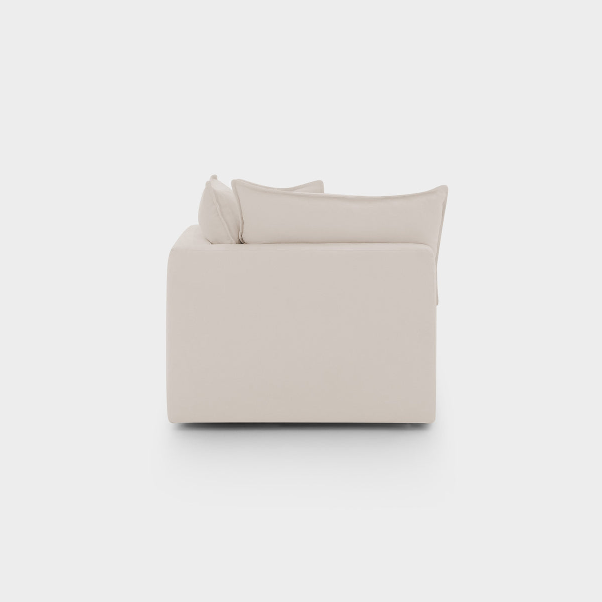 Mira Piped Feather Cloud Sofa Beige Arm Piece