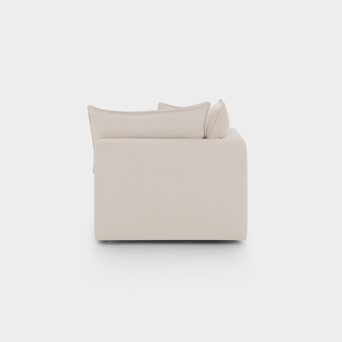 Mira Piped Feather Cloud Sofa Beige Arm Piece