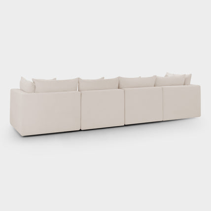 Mira Feather Cloud Sofa Beige 4 Seater