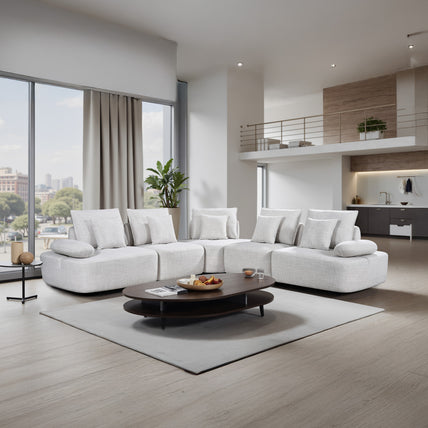 Serra Modular Sofa Light Grey Large Corner