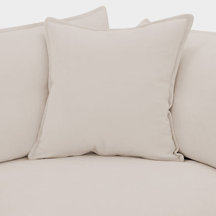 Mira Piped Sofa Beige 3 Seater