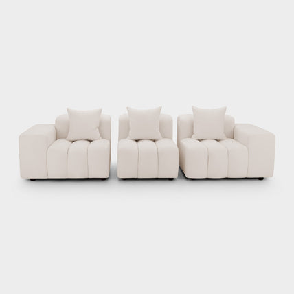 Raha Sofa Beige 3 Seater