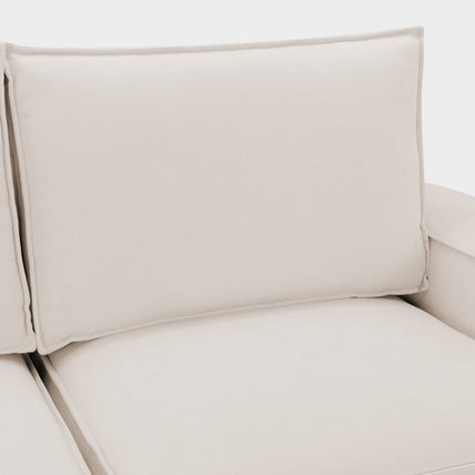 Sadir Sofa Beige 4 Seater + Ottoman