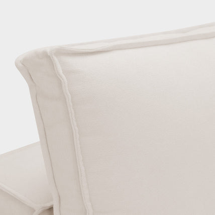 Sadir Sofa Beige 3 Seater + Ottoman