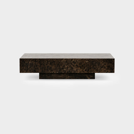 Block Coffee Table-Chocolate Marble Brown