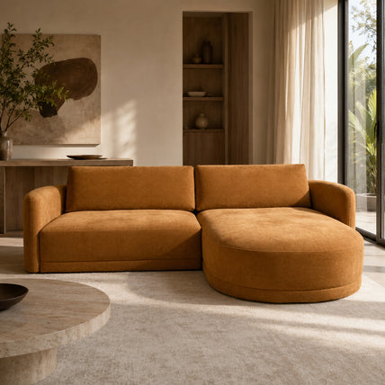 Chloe Tan Curve Sectional