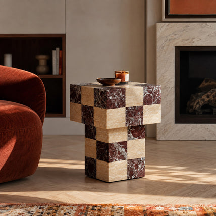 Domino Side Table Rosa Levanto