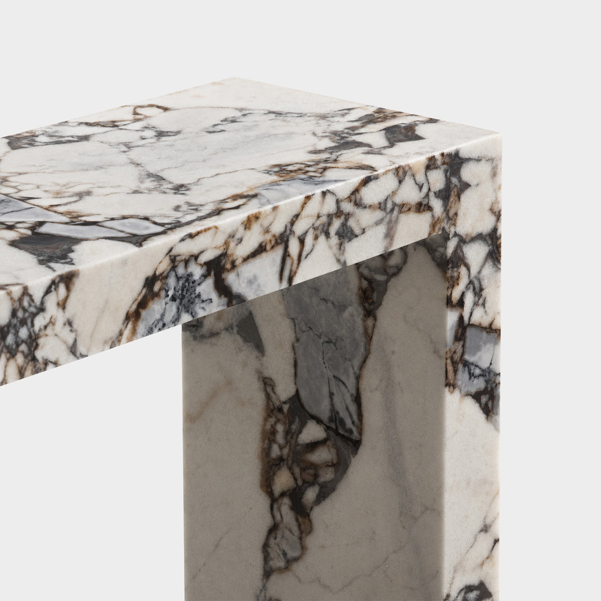 Edge Console Grey Calacatta Nero