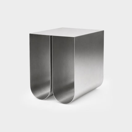 Fold Side Table Brushed Silver