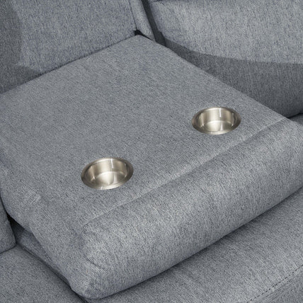 Linden Recliner Sofa Grey 3 Seater