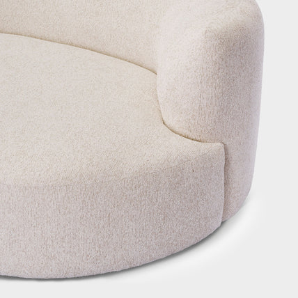 Grace Curve Sectional Sofa Light Beige