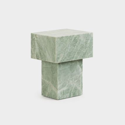 Ice Side Table-Esmeralda Quartzite