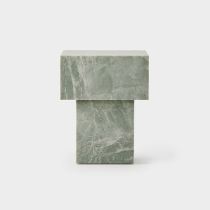 Ice Side Table-Esmeralda Quartzite