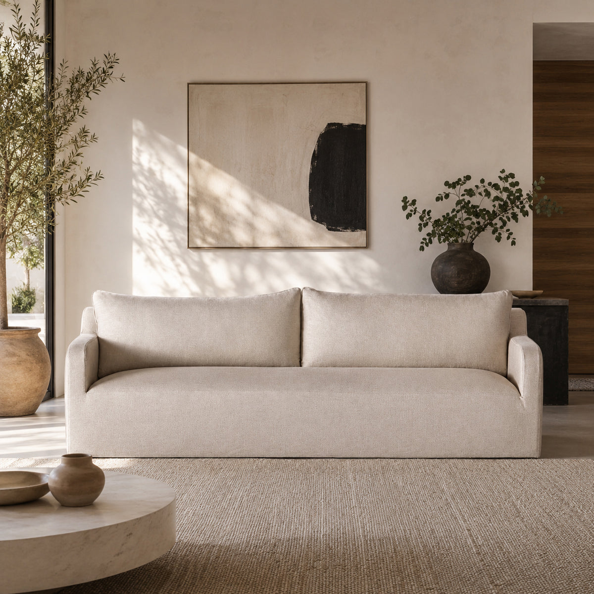 Lily Sofa Light Beige 3 Seater